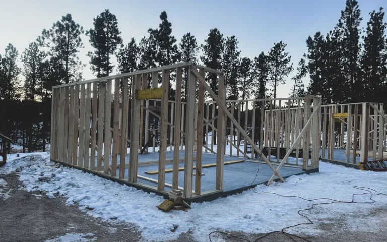 Wood-frame walls on a foundation in Ashland, MO