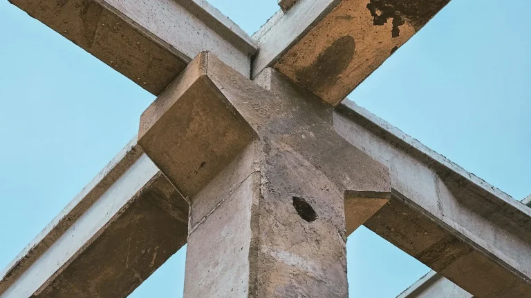 Concrete pier with steel beams, push pier foundation support in Columbia, MO